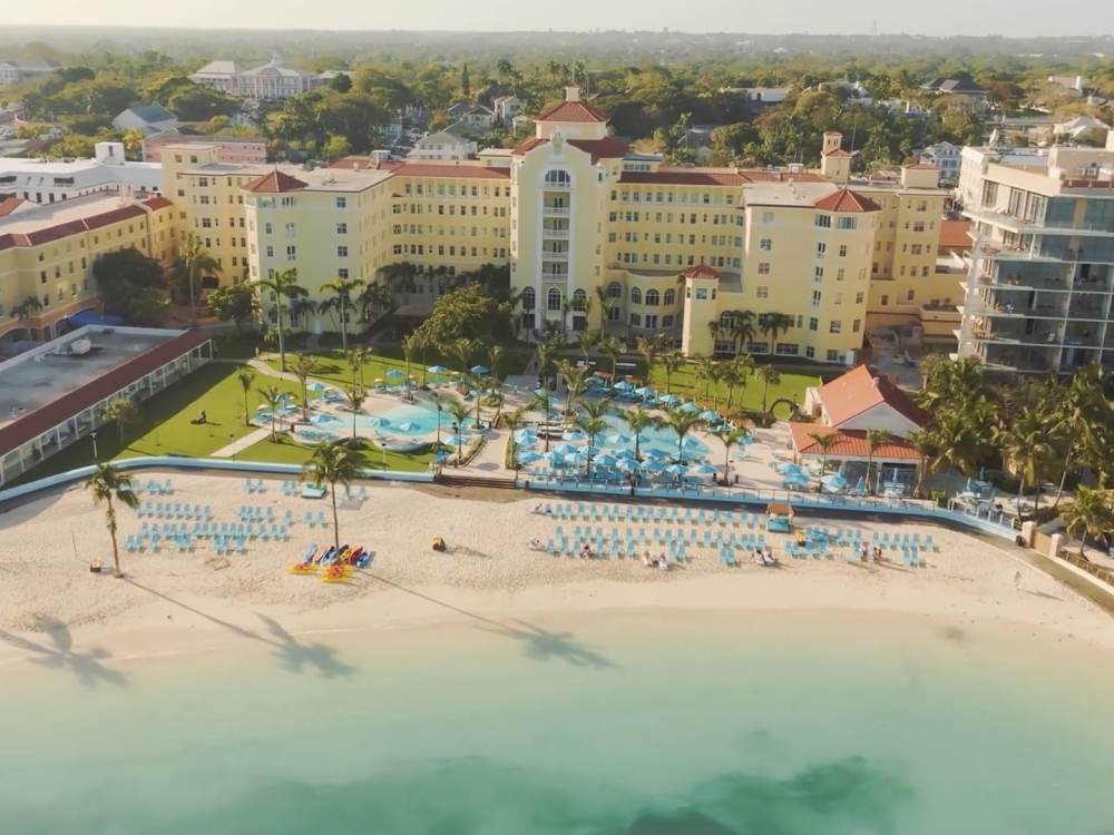 aerial shot of beach